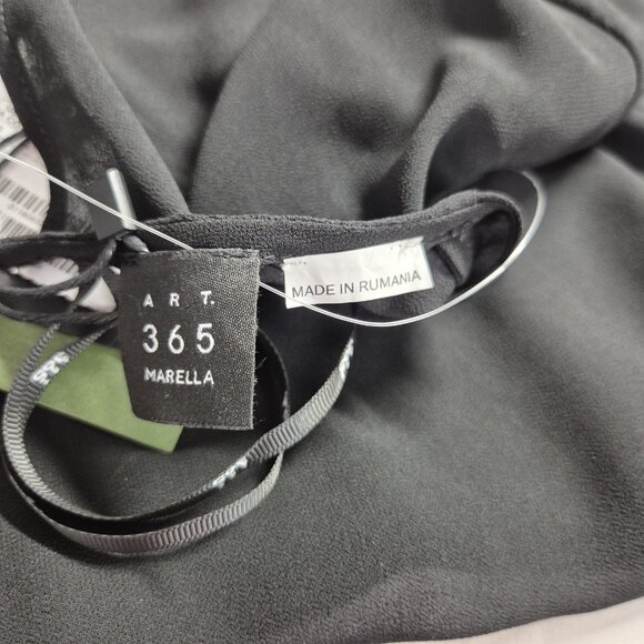 Marella Women's Top Blouse 2 Pc Size 10 Short Sleeve Black  Round Neck NWT (12) - Picture 10 of 10